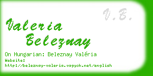 valeria beleznay business card